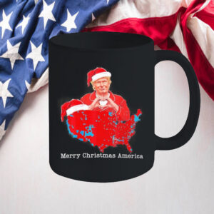 Merry Christmas America Donald Trump Coverage Xmas America Map Election Trump Won Mug2