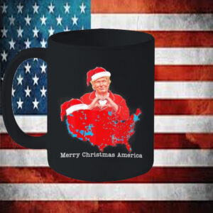 Merry Christmas America Donald Trump Coverage Xmas America Map Election Trump Won Mug5