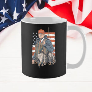 Patriot Pride Trump Hunting, Trump Duck Hunting Patriotic American Flag Mug