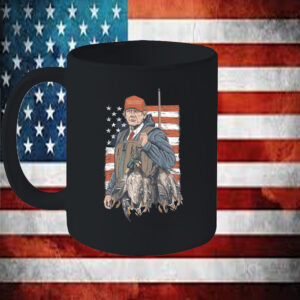 Patriot Pride Trump Hunting, Trump Duck Hunting Patriotic American Flag Mug6