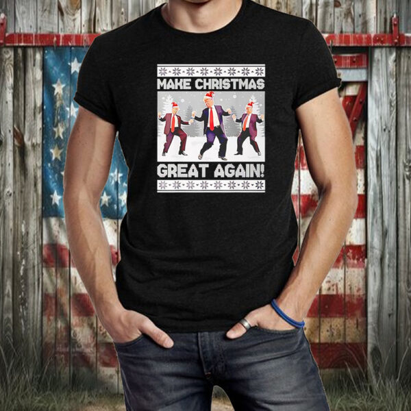 Santa Trump Dance Make Christmas Great Again Ugly T-Shirt2