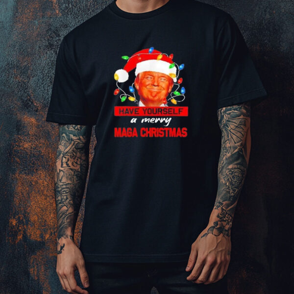 Santa Trump Have Yourself A Merry Maga Christmas Xmas Shirt ,Sweatshirt ,Hoodie1