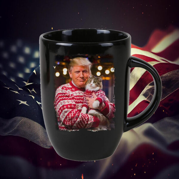 Trump Christmas ,For Cat Lovers Xmas Pajamas Mug1