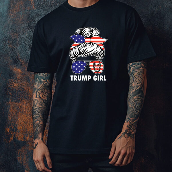 Trump Girl USA American Flag Sunglasses Bandana Shirt ,Sweatshirt ,Hoodie1