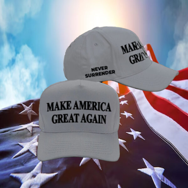 Trump Never Surrender Gray MAGA Hat 2024