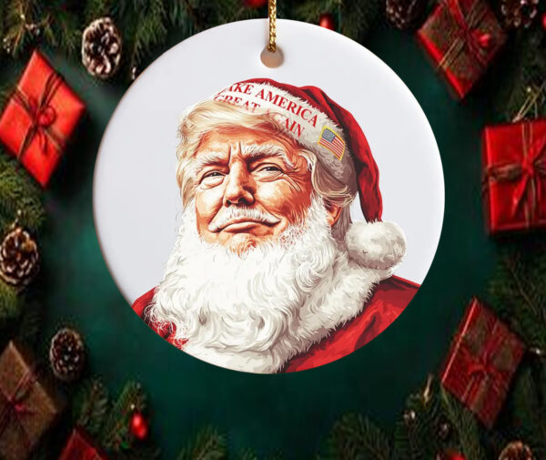 Trump Santa MAGA Santa Ornament1