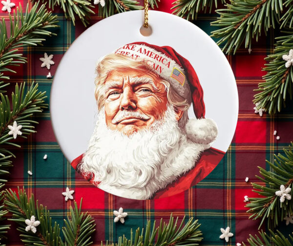 Trump Santa MAGA Santa Ornament2