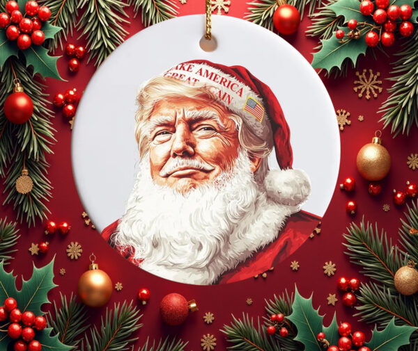 Trump Santa MAGA Santa Ornament5