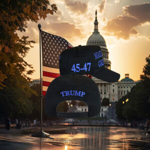 Trump Thin Blue Line MAGA Hat 2024 New