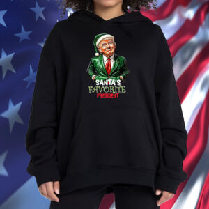 Trump as Santa's Favorite President - Humorous Trump Elf Christmas Shirt ,Sweatshirt ,Hoodie