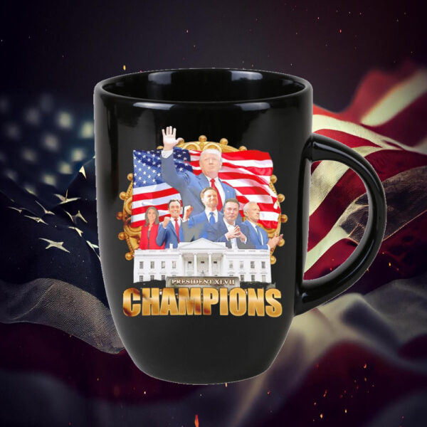 Trump white house Champions President XLVII America Flag Mug1