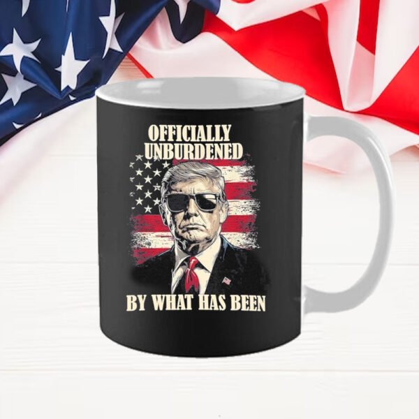 Unburdened By What Has Been Trump Portrait American Flag Mug