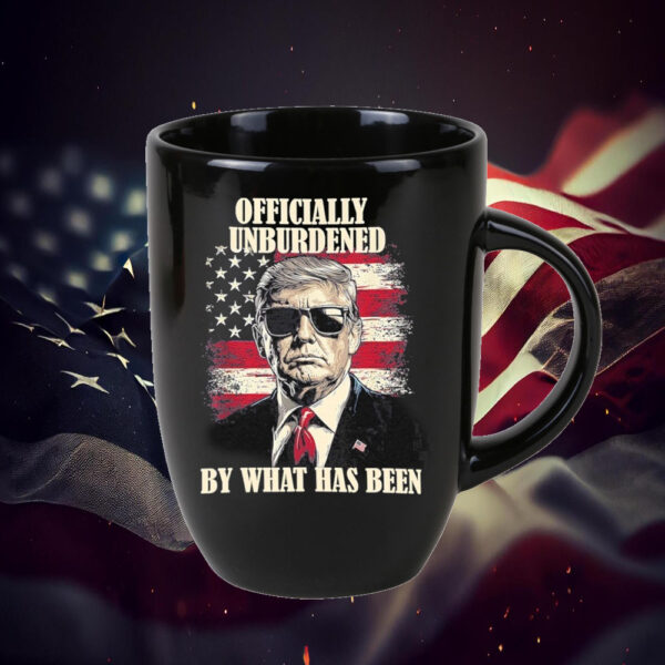 Unburdened By What Has Been Trump Portrait American Flag Mug1