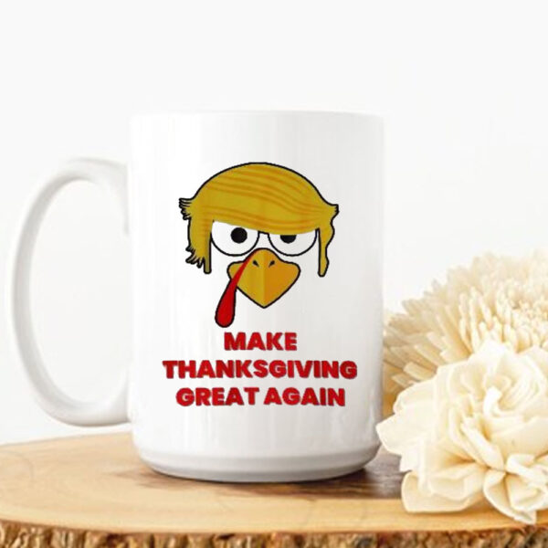 Funny Trump Turkey - Make Thanksgiving Great Again -Bella Jersey Mug