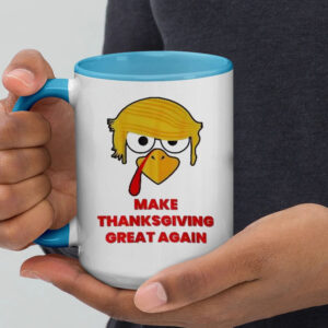 Funny Trump Turkey - Make Thanksgiving Great Again -Bella Jersey Mug1