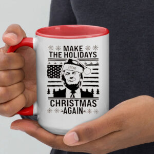 Make The Holidays Christmas Again Trump Santa ugly Christmas Mug2