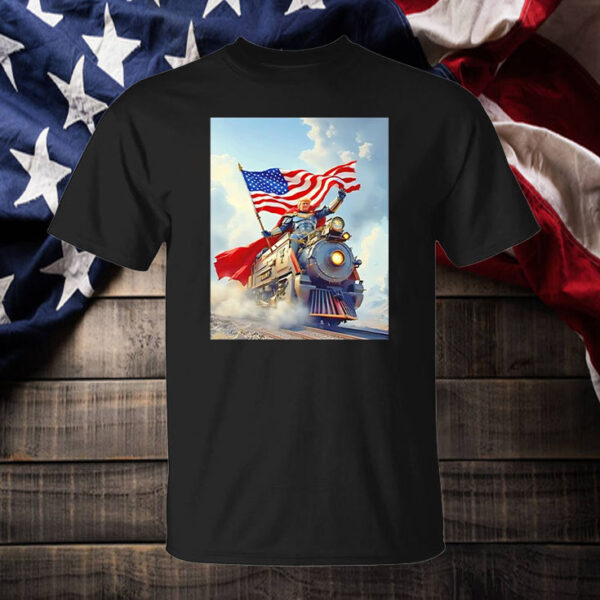 Trump superhero driving train USA Shirt ,Sweatshirt ,Hoodie2