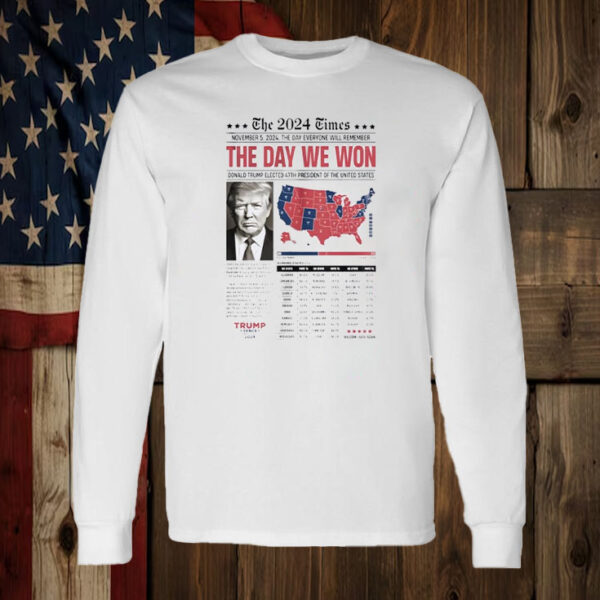 Trump the 2024 times the day we won November 5 2024 Shirt ,Sweatshirt ,Hoodie2